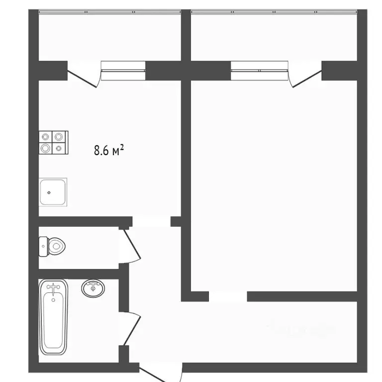 1-к кв. Москва Загорьевская ул., 3К1 (40.0 м) - Фото 1