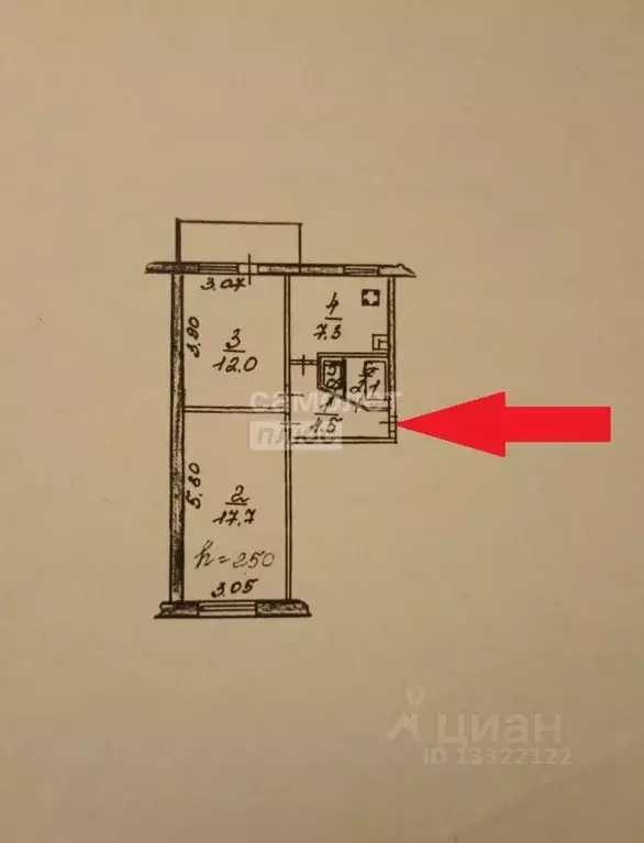 2-к кв. Еврейская автономная область, Биробиджан Набережная ул. (44.5 ... - Фото 1