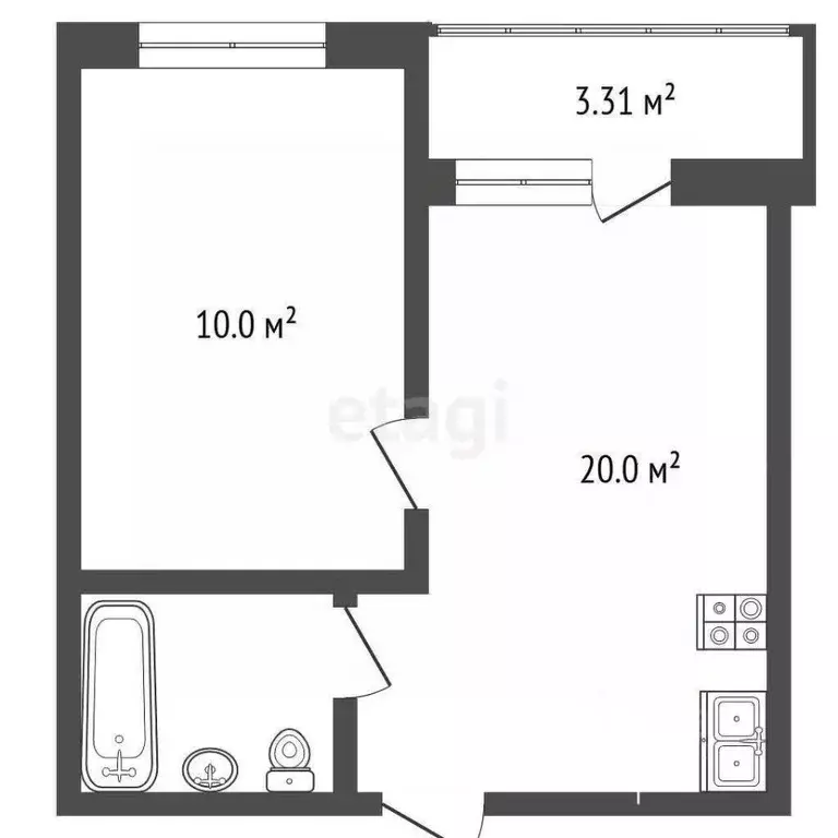 1-к кв. Ростовская область, Азов Азовский район, Красногоровская ул., ... - Фото 1