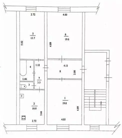 3-к кв. Пермский край, пос. Сокол 2 (79.4 м) - Фото 2