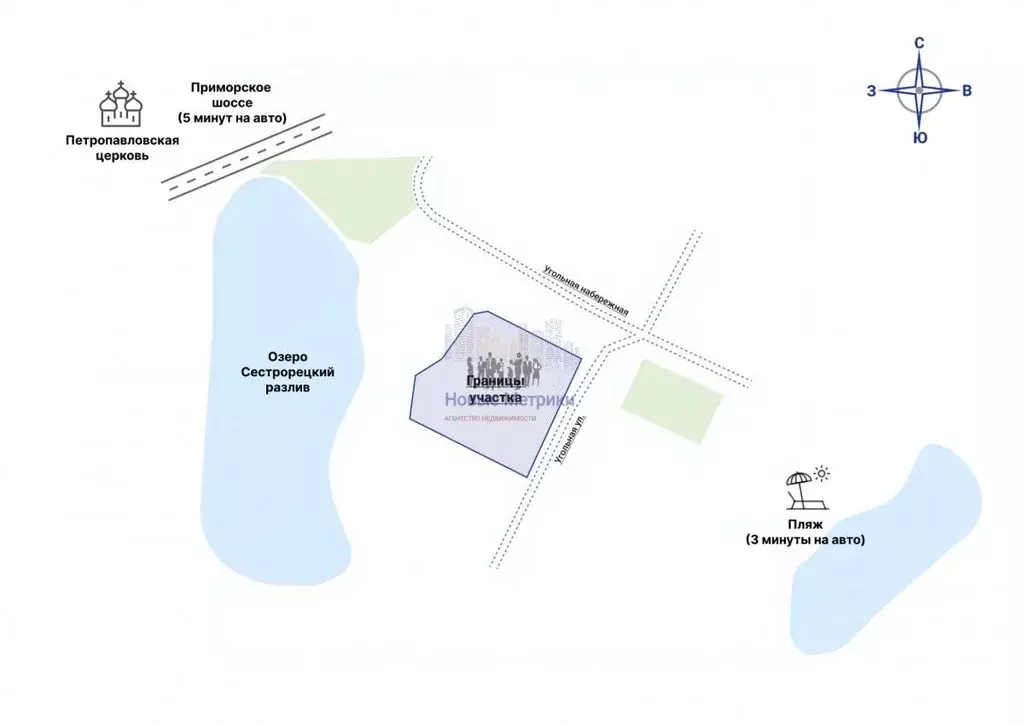 Участок в Санкт-Петербург, Санкт-Петербург, Сестрорецк Угольный ... - Фото 2