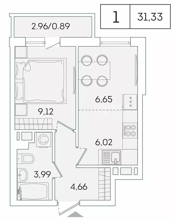1-комнатная квартира: Мурино, Графская улица, 6к1 (30.1 м) - Фото 0