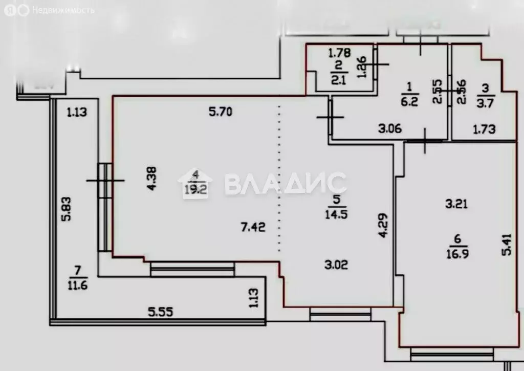 2-комнатная квартира: нижний новгород, улица тимирязева, 9к2 (74.2 м) - Фото 0