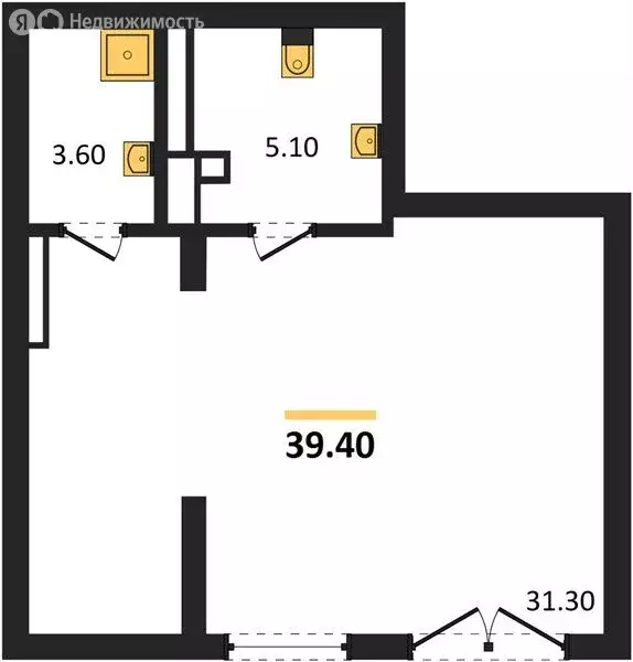 Офис (39.4 м) - Фото 0