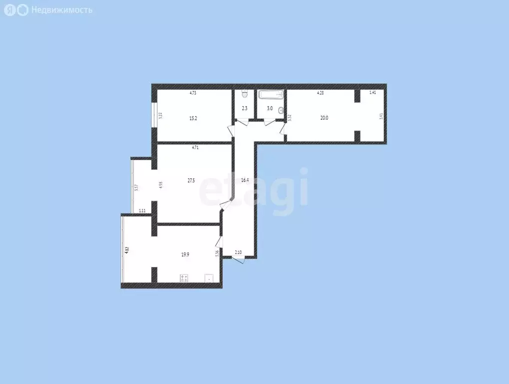 3-комнатная квартира: Черкесск, улица Космонавтов, 49 (96 м) - Фото 0