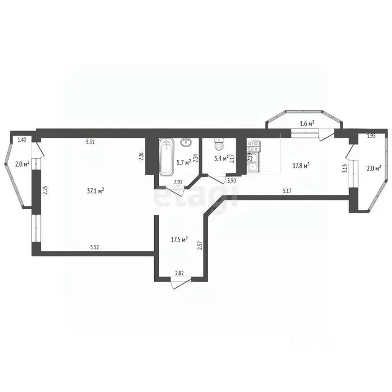 2-к кв. Крым, Алушта ул. Школьная (78.5 м) - Фото 1