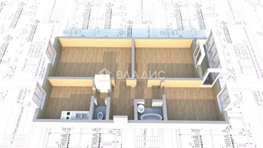 3-к кв. Иркутская область, Ангарск 9-й мкр, 91 (70.0 м) - Фото 1
