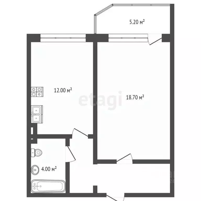 1-к кв. Ханты-Мансийский АО, Сургут Университетская ул., 41 (50.0 м) - Фото 1