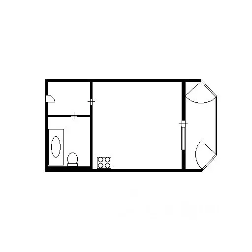 1-к кв. Новосибирская область, Новосибирск ул. Одоевского, 1/8 (21.6 ... - Фото 2