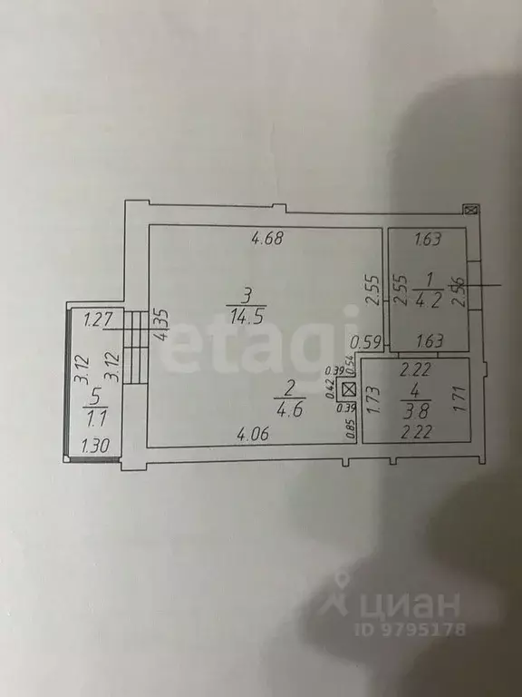 Студия Татарстан, Казань Тэцевская ул., 4В (27.1 м) - Фото 2