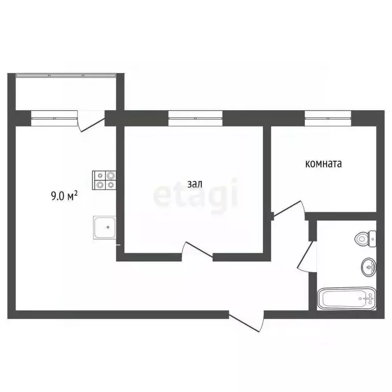 2-к кв. Московская область, Воскресенский район, Белоозерский пгт ул. ... - Фото 1