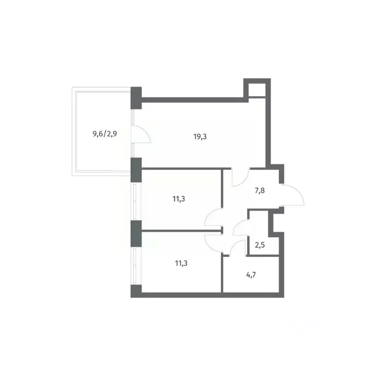 2-к кв. Ленинградская область, Ломоносовский район, Аннинское ... - Фото 1