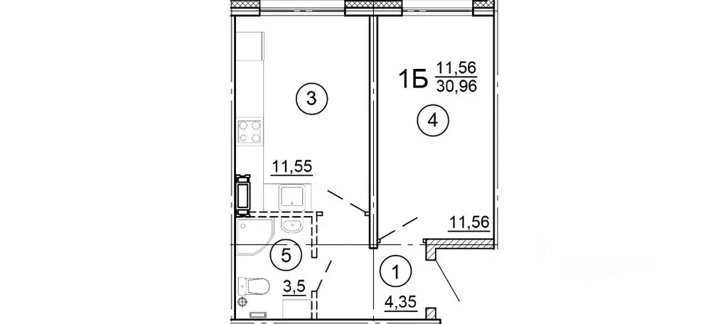 1-к кв. Ярославская область, Ярославль Шандорная ул., 14 (31.0 м) - Фото 2