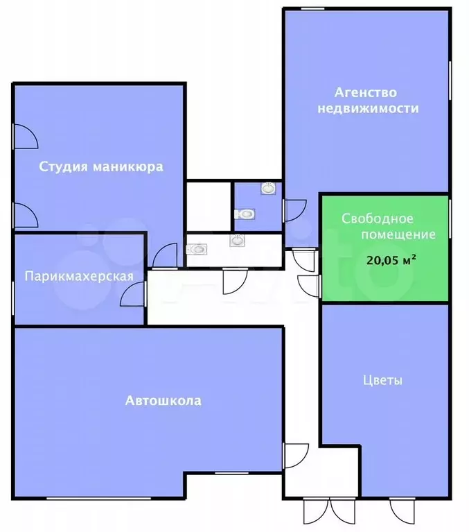 Услуги/бьюти/офис/студия/ и тд, 20 м2 - Фото 0