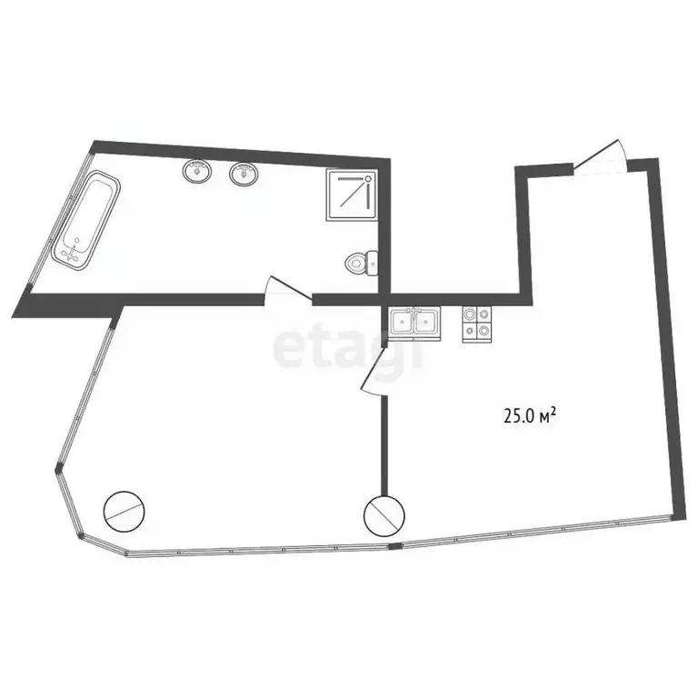 1-к кв. Крым, Ялта муниципальный округ, Гурзуф пгт ул. Ялтинская, ... - Фото 2