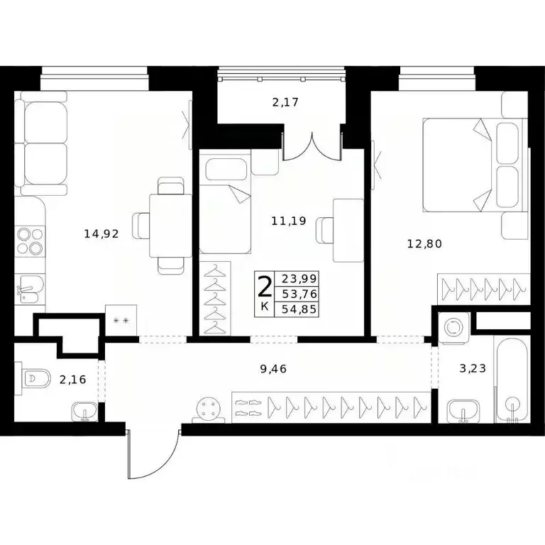 2-к кв. Нижегородская область, Нижний Новгород Ленгородок мкр, Мед ... - Фото 1