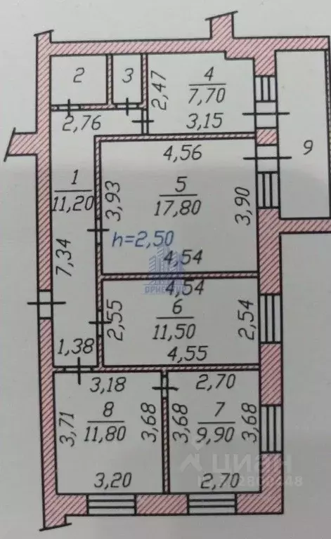 4-к кв. Чувашия, Чебоксары ул. Афанасьева, 12 (73.8 м) - Фото 2
