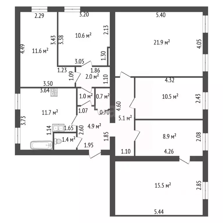 6-к кв. Санкт-Петербург Лермонтовский просп., 27 (105.0 м) - Фото 2