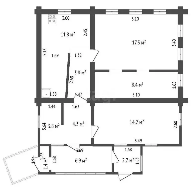 Дом в Стерлитамак, улица Ильича (73.9 м) - Фото 1