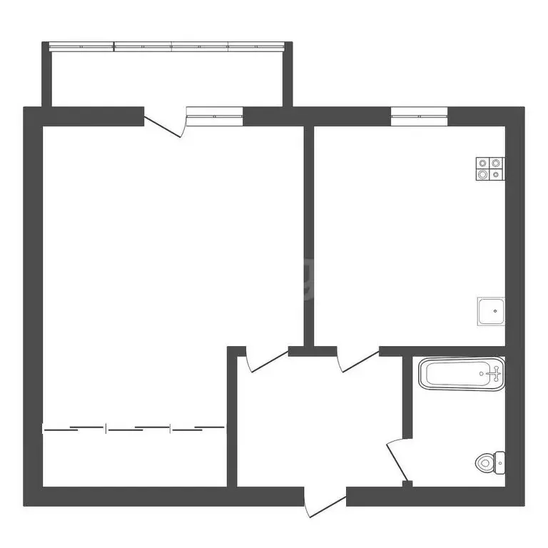 1-комнатная квартира: Златоуст, квартал имени А.М. Матросова, 3 (35.2 ... - Фото 1