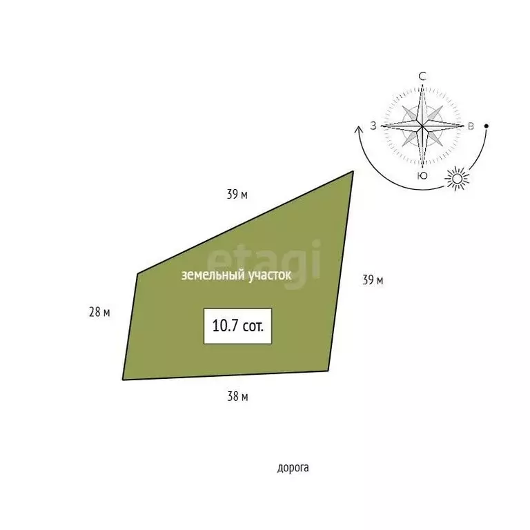 Участок в городской округ Красноярск, посёлок Солонцы (10.7 м) - Фото 1