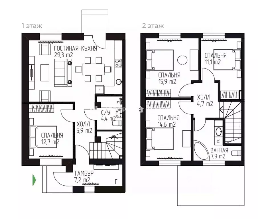 Таунхаус в Челябинская область, Магнитогорск ул. Дубравная (122 м) - Фото 2