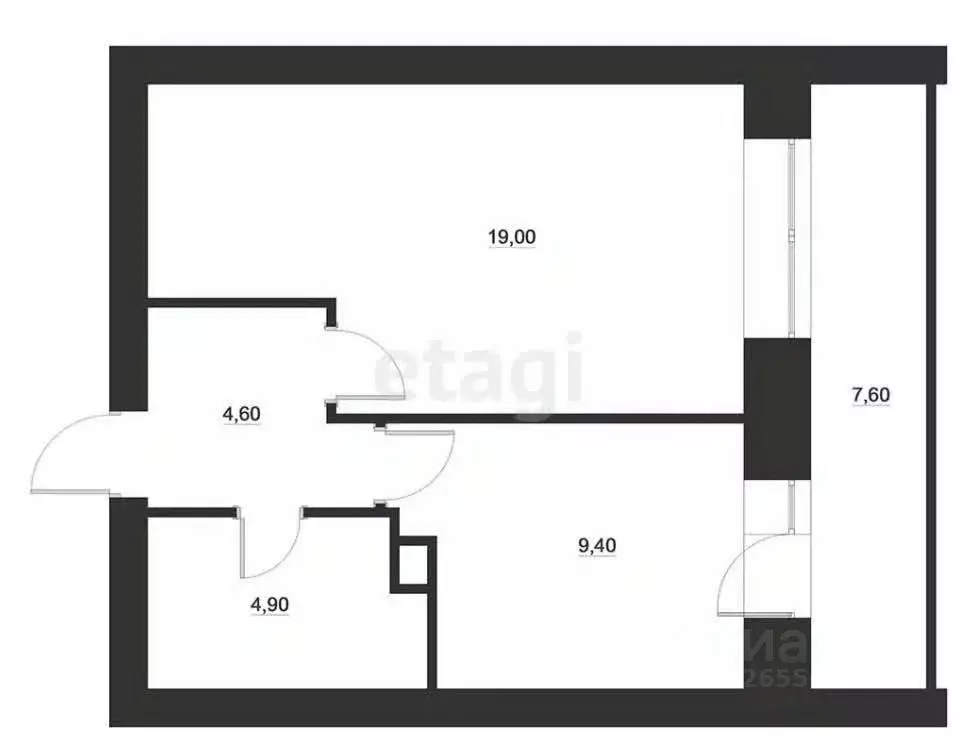 1-к кв. Костромская область, Кострома Профсоюзная ул., 8А (41.6 м) - Фото 1