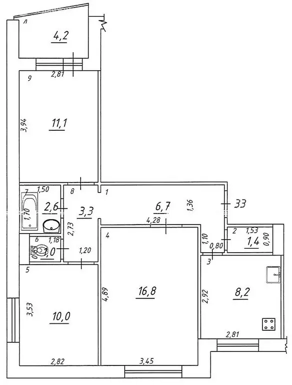 3-комнатная квартира: Самара, Ново-Садовая улица, 337 (61.1 м) - Фото 0