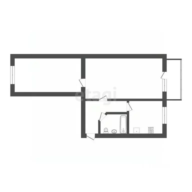 2-к кв. Смоленская область, Смоленский муниципальный округ, д. ... - Фото 2