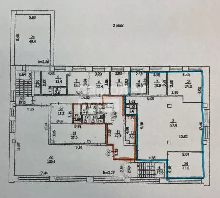 Офис в Новосибирская область, Новосибирск Каменская ул., 51 (167 м) - Фото 2