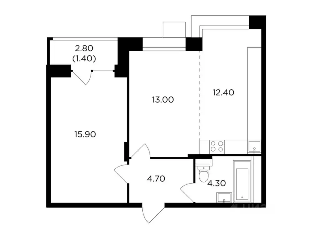 2-к кв. Московская область, Мытищи просп. Астрахова, 1к1 (51.7 м) - Фото 0