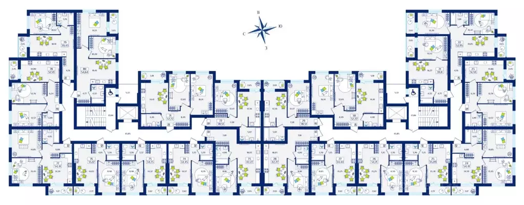 2-к кв. Калининградская область, Зеленоградск  (57.72 м) - Фото 1