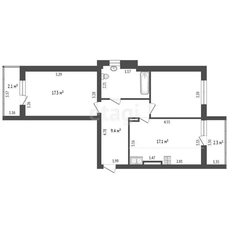2-комнатная квартира: Калининград, Артиллерийская улица, 73 (66.4 м) - Фото 0