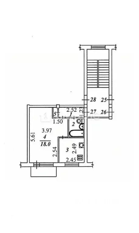 1-к кв. Иркутская область, Иркутск ул. Станиславского, 5 (33.0 м) - Фото 1