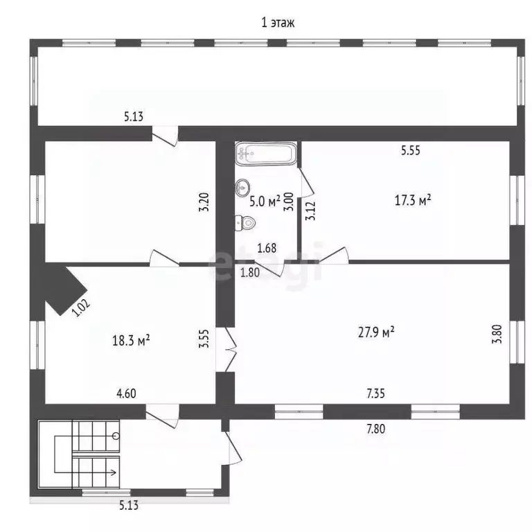 Дом в Марий Эл, Волжский район, с. Сотнур ул. Центральная, 40А (198 м) - Фото 1
