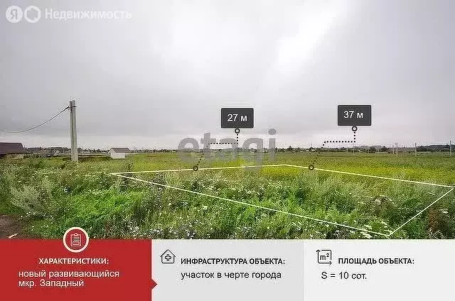 Участок в Салават, Западный микрорайон, 28-й квартал (10 м) - Фото 1