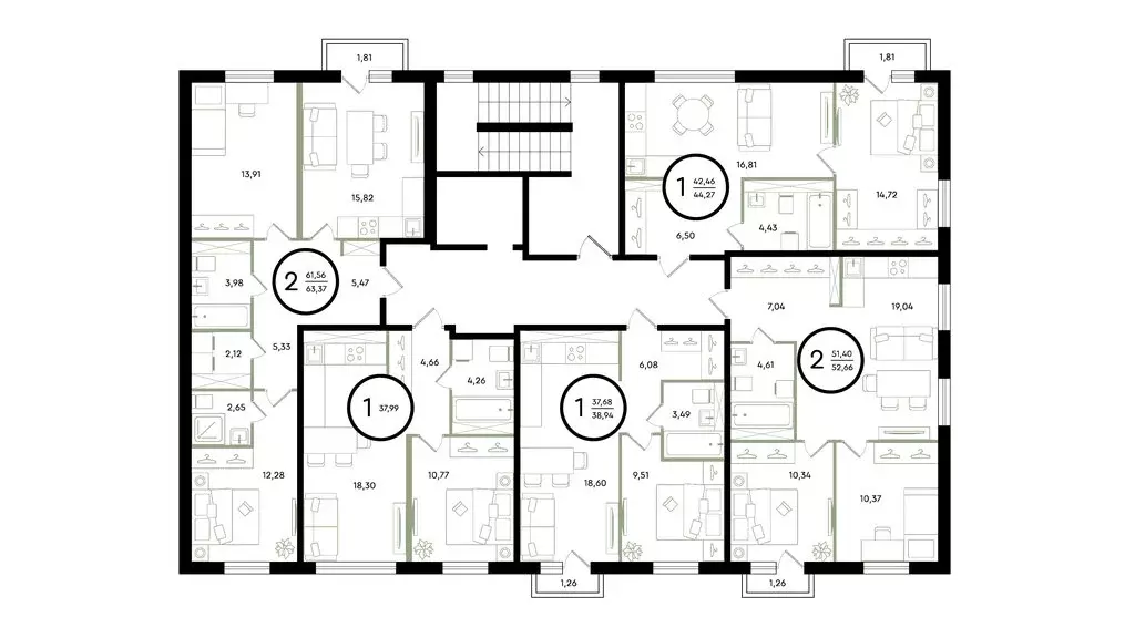 2-комнатная квартира: Тюмень, улица Александра Звягина, 3 (52.66 м) - Фото 1