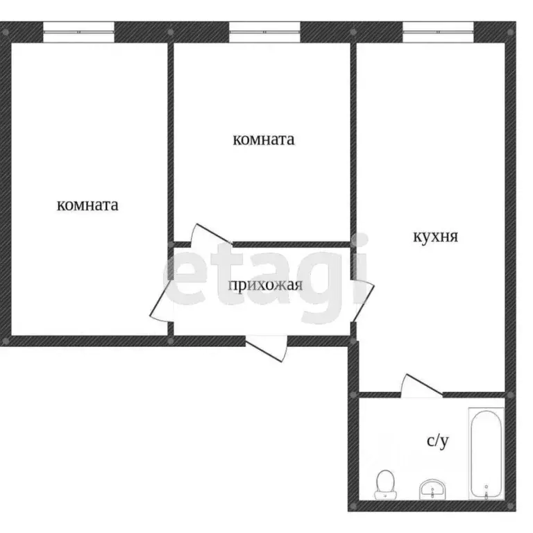 1-к кв. Костромская область, Кострома Красноармейская ул., 8 (70.0 м) - Фото 1