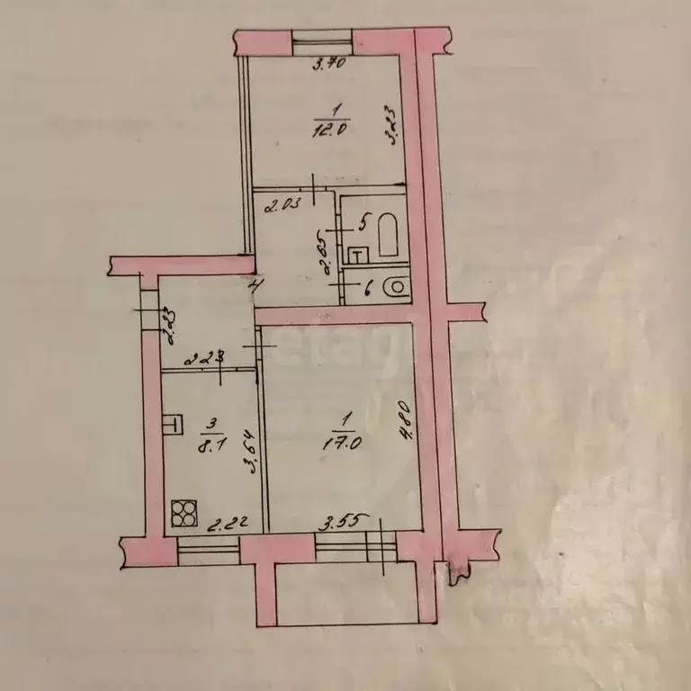 2-к кв. Татарстан, Казань Шатурская ул., 252 (51.3 м) - Фото 2
