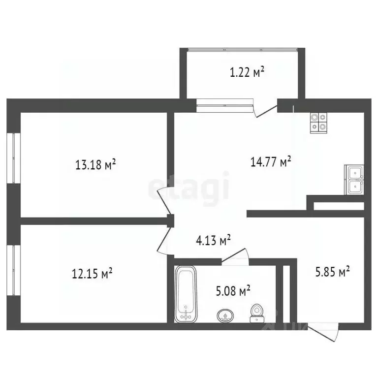 2-к кв. Тюменская область, Тюмень Одесская ул., 7/1 (56.4 м) - Фото 1