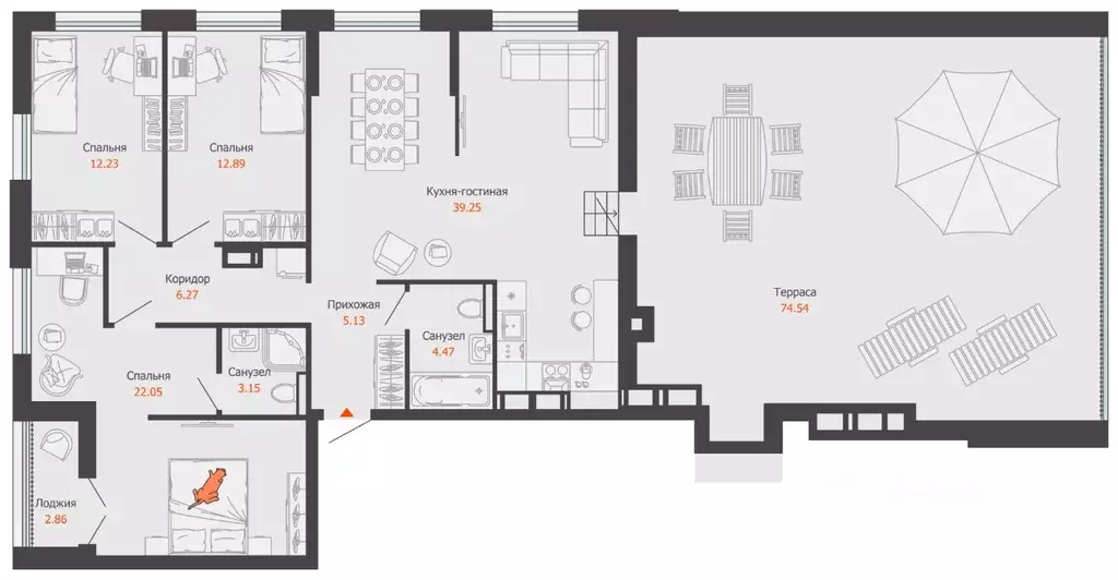 3-к кв. Пермский край, Пермь Заимка мкр, Камаполис жилой комплекс ... - Фото 2