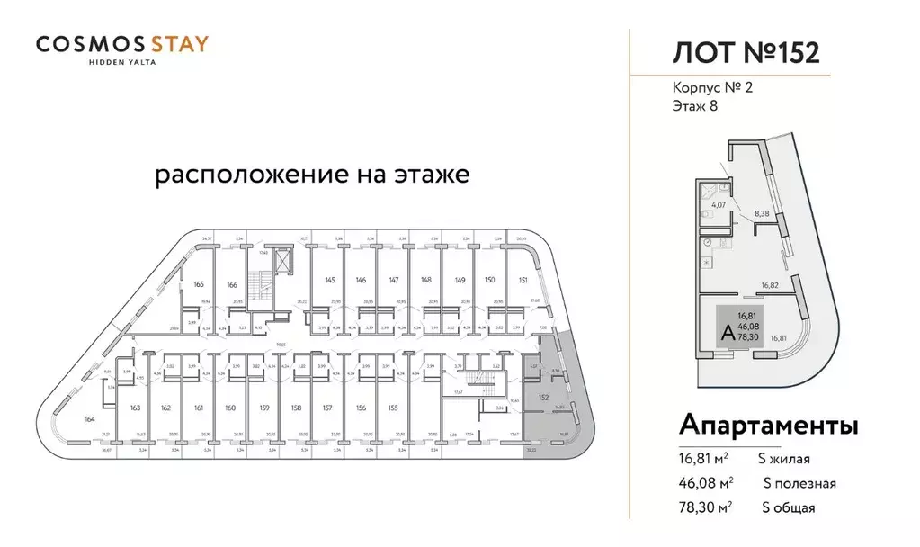 2-к кв. Крым, Ялта муниципальный округ, Виноградное пгт Космос Стей ... - Фото 2