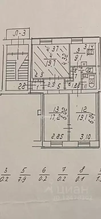 Комната Санкт-Петербург наб. Черной речки, 6 (19.7 м) - Фото 2