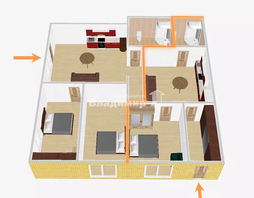 3-к кв. Приморский край, Партизанский муниципальный округ, пос. ... - Фото 2