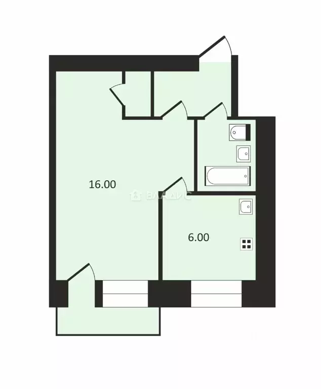 1-к кв. Владимирская область, Ковров ул. Киркижа, 14Б (28.0 м) - Фото 1