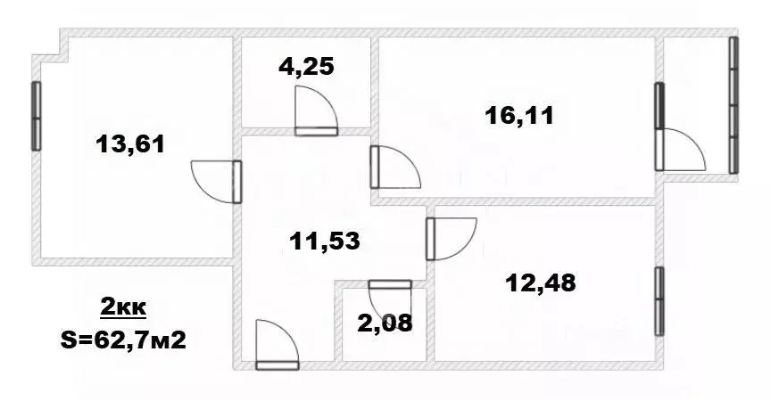 2-к кв. Калининградская область, Калининград аллея Знаний, 5 (62.7 м) - Фото 2