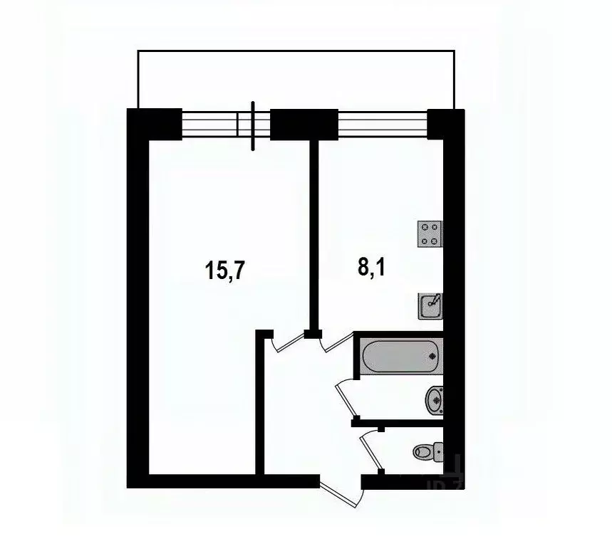 1-к кв. Санкт-Петербург Светлановский просп., 62К1 (30.8 м) - Фото 1