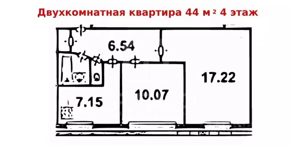 2-к кв. Санкт-Петербург Гражданский просп., 90К1 (44.8 м) - Фото 0