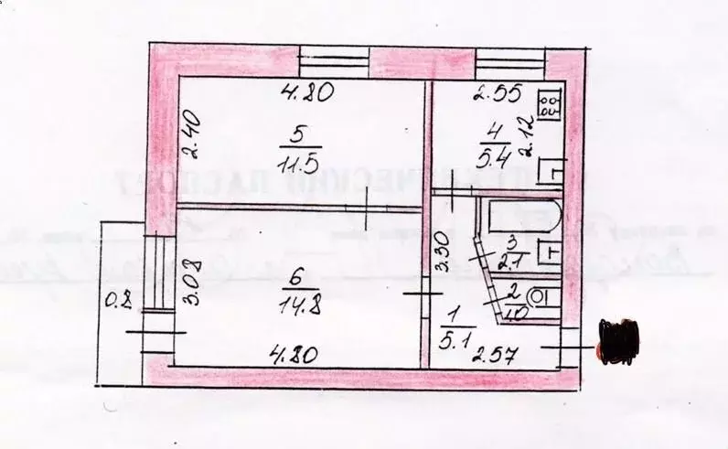 2-к. квартира, 41 м, 2/5 эт. - Фото 0