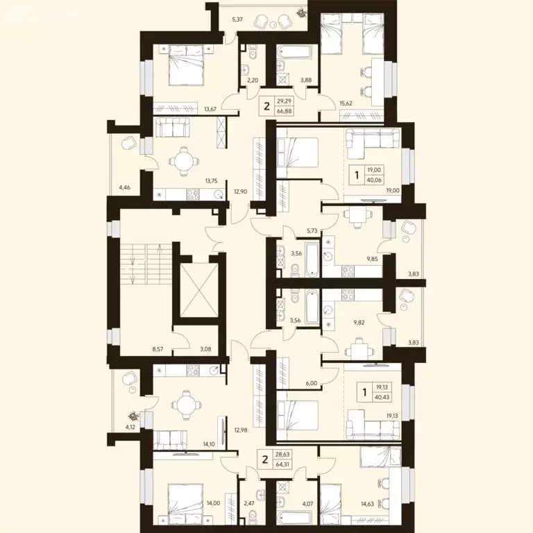 2-комнатная квартира: Уфа, улица Ахметова, 296/2 (63.8 м) - Фото 2